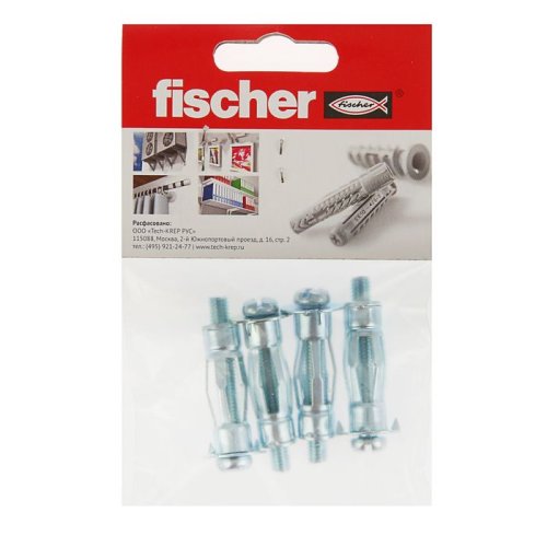 Металлический дюбель с метрическим винтом Fischer HM 6х37S (4 шт). пакет картинка